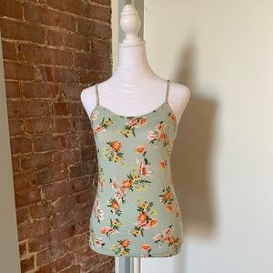 Sage Floral Tank Top